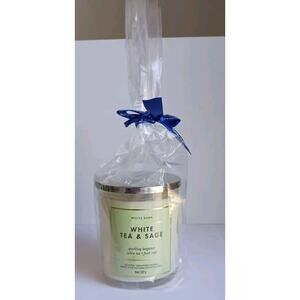 Bath & Body Works White Tea & Sage 8oz. 1 Wick Candle Home Fragrance Brand New
